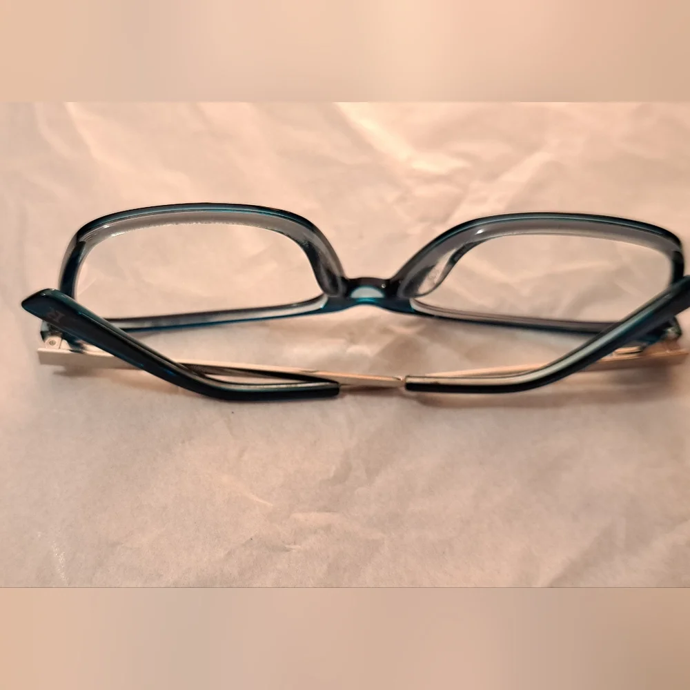 Linton & Rusby Glasses Frames. Colorblock Forest Greens With Goldtone Arms.